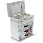 Jewelry Box with 3 Drawers Pink Vase 2