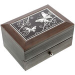 Grey jewelry box with butterfly 1