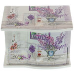 White wooden jewelry box with lavender 1