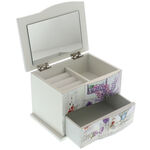 White wooden jewelry box with lavender 2