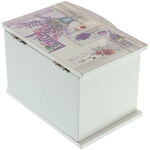 White wooden jewelry box with lavender 4