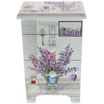 Wooden jewelry box decorated with lavender