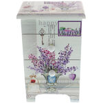 Wooden jewelry box decorated with lavender 1