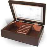 Jewelry box brown with transparent hood 2