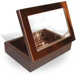 Jewelry box brown with transparent hood 3