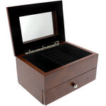 Brown Jewelry Box with Drawer Daisy 3