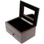 Brown Jewelry Box with Drawer and Roses 3