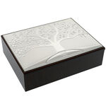 Tree of life silver wedding jewelry box