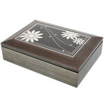 Pearl Effect Jewelry Box with Daisies 4