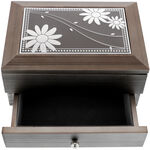 Pearl Effect Jewelry Box with Daisies 3