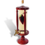 Wooden bottle holder with wine well 1