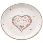 Decorative ceramic plate brown 2