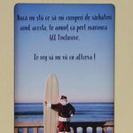 Funny Christmas card All Inclusive wood with stand 2