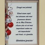Felicitare Craciun parinti lemn cu suport 2