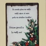 Felicitare Craciun Sarbatori linistite lemn cu suport 2
