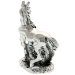 High-class horse figurine with silver watch 10 cm 3