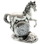 High-class horse figurine with silver watch 10 cm 5