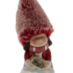 Figurine with pink fur hat 6