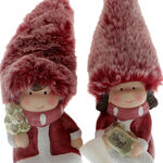 Figurine with pink fur hat 8