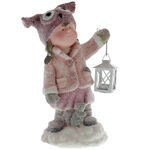 Snow-covered child figurine with lantern 1