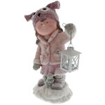 Snow-covered child figurine with lantern 2