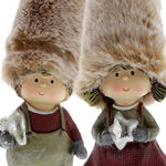 Child figurine with fluffy fur cap 7