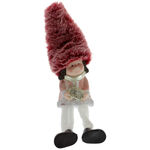 Child figurine with fluffy pink fur hat 3