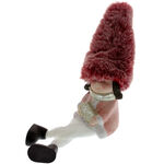 Child figurine with fluffy pink fur hat 4