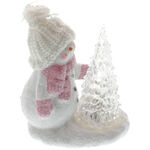 Snowman with lighted Christmas Tree 2