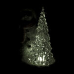 Snowman with lighted Christmas Tree 3