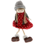 Figurina fetita rochie rosie