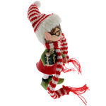 Figurină fetiță spiriduș cu fular tricotat 2