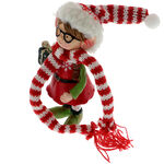 Figurină fetiță spiriduș cu fular tricotat 3