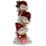 Illuminated figurine with 3 snowmen
