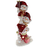 Illuminated figurine with 3 snowmen 2
