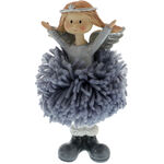 Gray Angel figurine with Pom-Pom Skirt 3