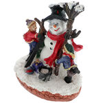 Snowman figurine with children 3