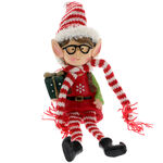 Leprechaun Figurine with Knitted Scarf and Glasses
