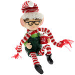 Leprechaun Figurine with Knitted Scarf and Glasses 3