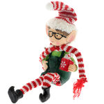 Leprechaun Figurine with Knitted Scarf and Glasses 4