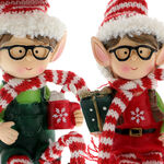 Leprechaun Figurine with Knitted Scarf and Glasses 6