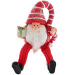 Red Leprechaun Figurine Knitted Legs 3