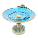 Blue fruit bowl Murano Luxurious Hydrangea 35cm 3