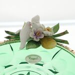 Gyümölcsös tál galambokkal Murano Luxus 22cm-es aranyozott 4