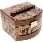 Lady Croco Brown Jewelry Bag 1