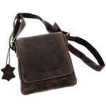 Brown Green Deed Leather Bag 1