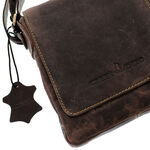 Brown Green Deed Leather Bag 6