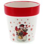 Snow Man Christmas Pot 2