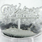 Big snow globe silver Warm Wishes 3