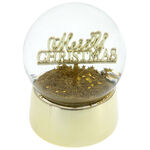 Big gold snow globe Marry Christmas 1